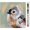 Весенняя птичка 100х100 Раскраска картина по номерам на холсте