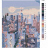 Небоскребы городской пейзаж 100х125 Раскраска картина по номерам на холсте