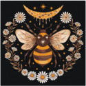 Пчела и цветы Раскраска картина по номерам на холсте