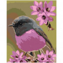 Пурпурная птичка 80х100 Раскраска картина по номерам на холсте