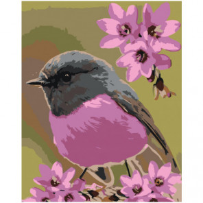 Пурпурная птичка 100х125 Раскраска картина по номерам на холсте