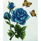 Синие розы в саду Алмазная вышивка (мозаика) Sophiebeauty