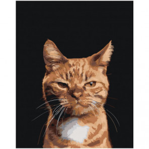 Хитрый рыжий кот Раскраска картина по номерам на холсте