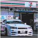 Skyline GTR 80х80 Раскраска картина по номерам на холсте