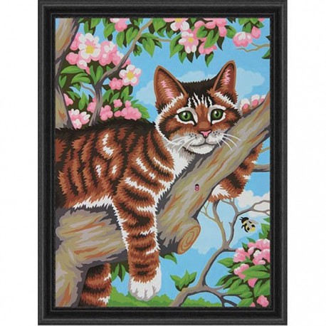 Ленивый кот Раскраска (картина) по номерам акриловыми красками Dimensions