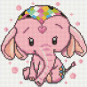  Розовый слоник Алмазная мозаика вышивка Гранни Ag22462