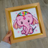 Пример схемы выкладки Розовый слоник Алмазная мозаика вышивка Гранни Ag22462