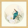 Пример оформления в рамку Синяя птица и рыба Набор для вышивания XIU Crafts 2032604