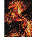  Огненный конь Алмазная вышивка мозаика АЖ-1850