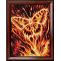 Пример оформления в рамку Огненная бабочка Алмазная вышивка мозаика АЖ-1854