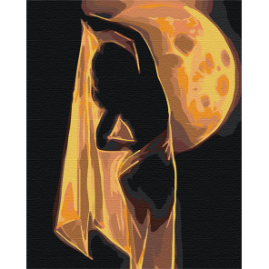  Девушка и луна / Танец 80х100 см Раскраска картина по номерам на холсте AAAA-RS086-80x100