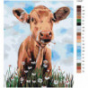 Корова с ромашками Раскраска картина по номерам на холсте