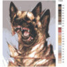 Овчарка 3D Раскраска картина по номерам на холсте