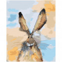 Ушастый заяц 100х125 Раскраска картина по номерам на холсте
