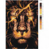 Огненный лев 100х150 Раскраска картина по номерам на холсте