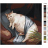 Толстый котик 80х80 Раскраска картина по номерам на холсте