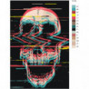 Кричащий череп 3D 80х120 Раскраска картина по номерам на холсте