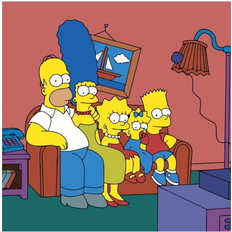 Семейка Симпсонов Раскраска картина по номерам на холсте