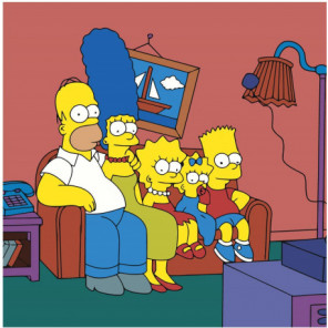 Семейка Симпсонов 80х80 Раскраска картина по номерам на холсте