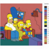 Семейка Симпсонов 80х80 Раскраска картина по номерам на холсте
