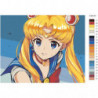 Сейлор Мун Sailor Moon Anime 100х125 Раскраска картина по номерам на холсте