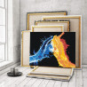  Взаимное притяжение / Огонь и вода 80х100 см Раскраска картина по номерам на холсте с неоновыми красками AAAA-RS102-80x100