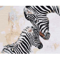  Зебра с детёнышем 100х125 см Раскраска картина по номерам на холсте AAAA-RS104-100x125