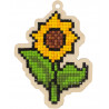  Солнечный цветок Алмазная мозаика подвеска Гранни Wood W0326