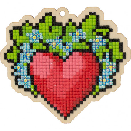  Сердце Алмазная мозаика подвеска Гранни Wood W0331