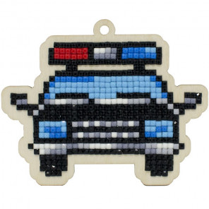  Полицейская машина Алмазная мозаика подвеска Гранни Wood W0385