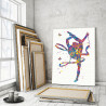 Пример в интерьере Гимнастка с лентой 60х80 см Раскраска картина по номерам на холсте с неоновыми красками AAAA-RS124-60x80