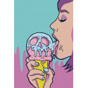 Девушка с мороженым Раскраска картина по номерам на холсте