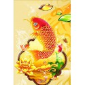Золотая рыбка Алмазная частичная вышивка (мозаика) Color Kit