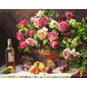 Натюрморт с розами Алмазная вышивка (мозаика) Color Kit