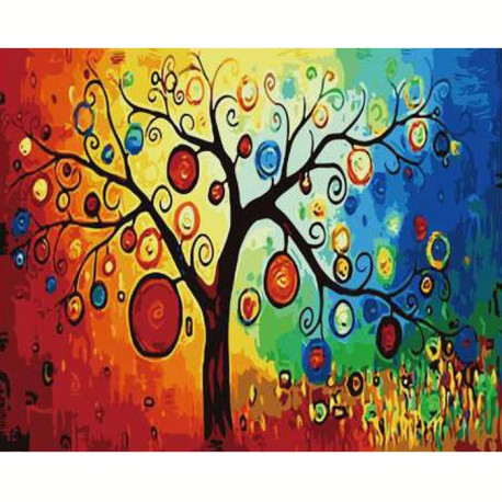 Дерево счастья Алмазная вышивка (мозаика) на подрамнике Color Kit