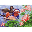 Мандариновые утки Канва с рисунком для вышивки Матренин посад