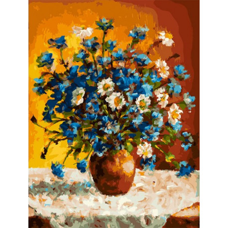  Луговые цветы Раскраска картина по номерам на холсте Белоснежка 385-AS