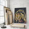 Пример в интерьере Воин дракона 80х100 см Раскраска картина по номерам с металлической краской AAAA-RS112-80x100