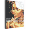  Девушка с золотым ожерельем 80х100 см Раскраска картина по номерам с металлической краской AAAA-RS113-80x100