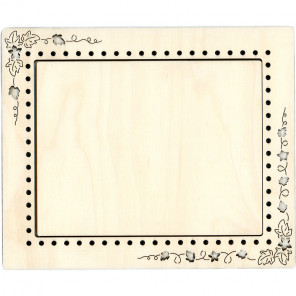  Листья тыквы большая Рамка деревянная для вышивки ОР-094