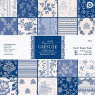 Parisienne Blue Набор бумаги 20х20 см для скрапбукинга, кардмейкинга Docrafts
