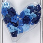 Цветы Набор мини-пуговиц Burleigh Blue Docrafts