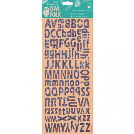 Алфавит Owl Folk Наклейки для скрапбукинга, кардмейкинга Docrafts