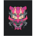 Японская маска демона 100х125 Раскраска картина по номерам на холсте