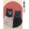 Коты в масках Раскраска картина по номерам на холсте