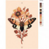 Бабочка на цветке 100х150 Раскраска картина по номерам на холсте