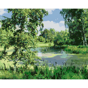  Лесное болото Раскраска картина по номерам на холсте U8102