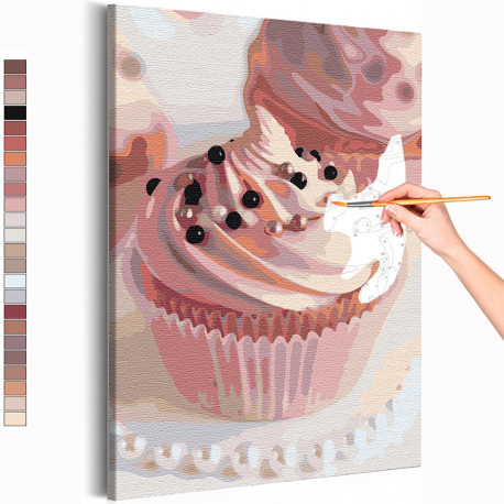  Маффин со сладкими бусинами Раскраска картина по номерам на холсте AAAA-RS144