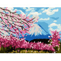 Весна в японии Раскраска картина по номерам на холсте