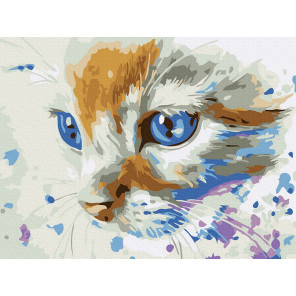  Котёнок Раскраска картина по номерам на холсте KH0998